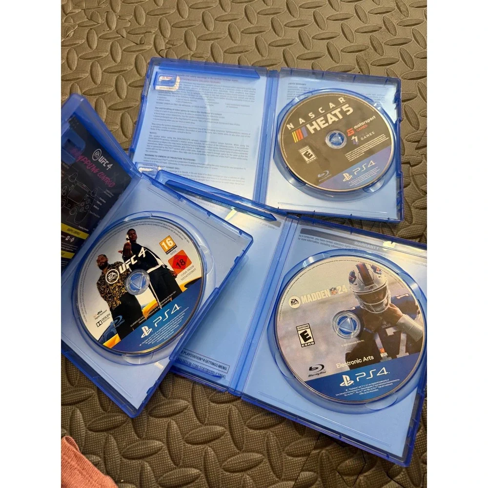 PS4 Sports Game Bundle Madden NFL 24 UFC 4 NASCAR Heat 5 PlayStation 4 Lot